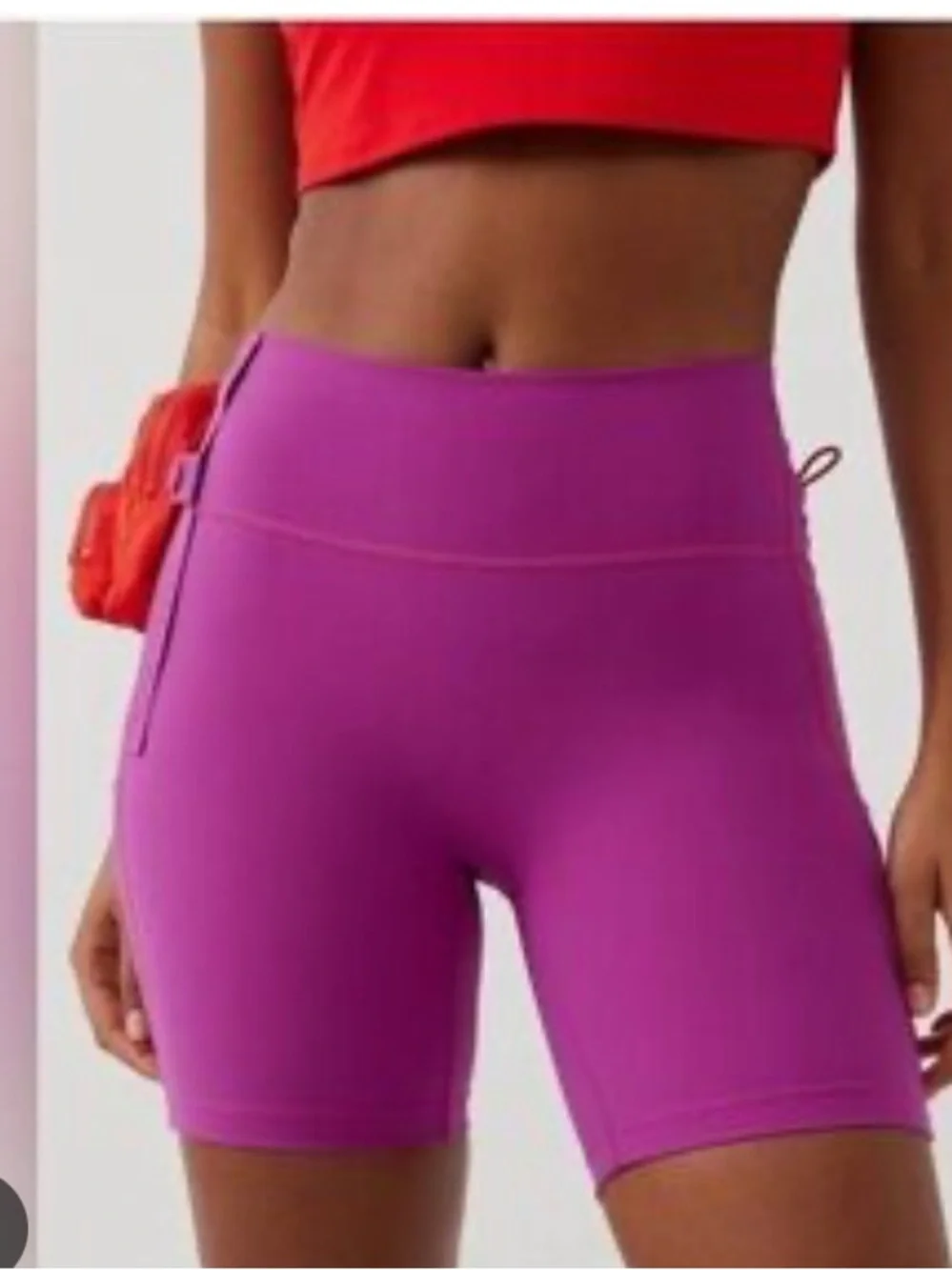NEW Outdoor Voices Snack Pack Grape High-Rise Active Shorts Size L - Picture 1 of 8